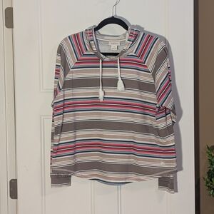 Ariat Hacienda Multicolor Striped Pullover Hoodie. Size Large.